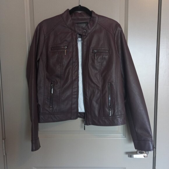 Jou Jou Juniors' Faux-Fur-Lined Moto Jacket $30 · In stock - Picture 2 of 4